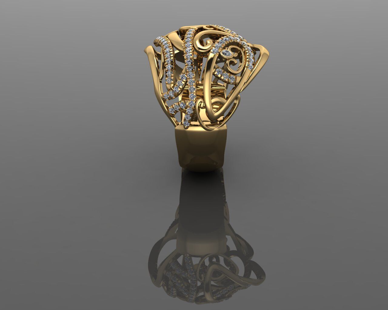 Women Ring 3D print model_4