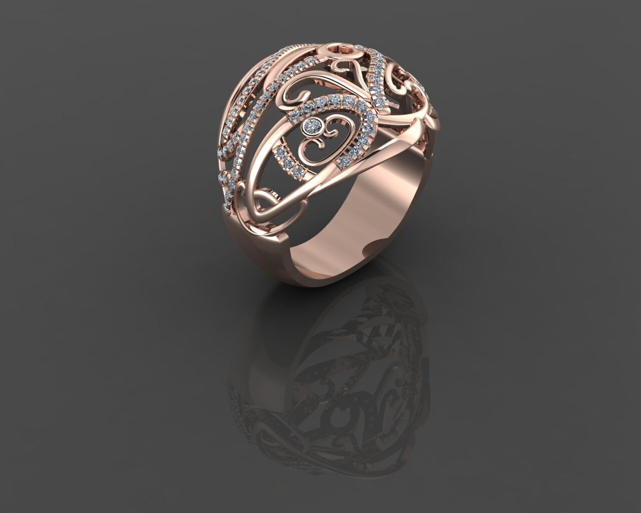 Women Ring 3D print model_21