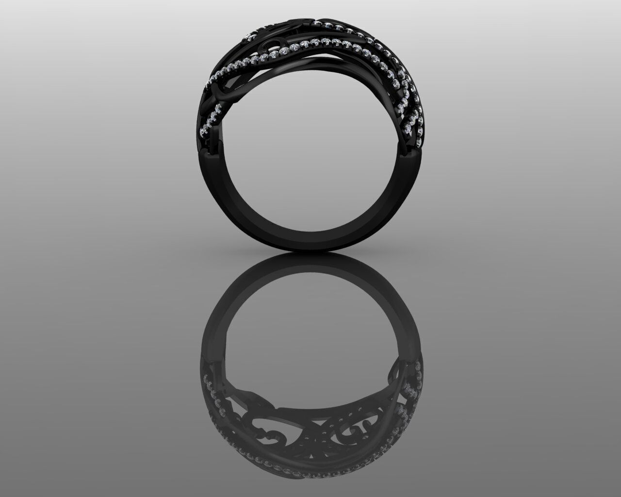Women Ring 3D print model_24