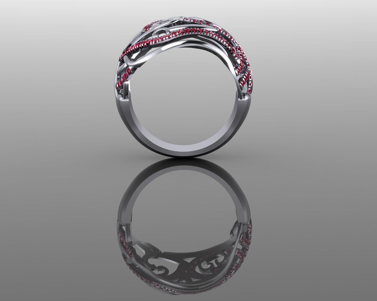 Women Ring 3D print model_9