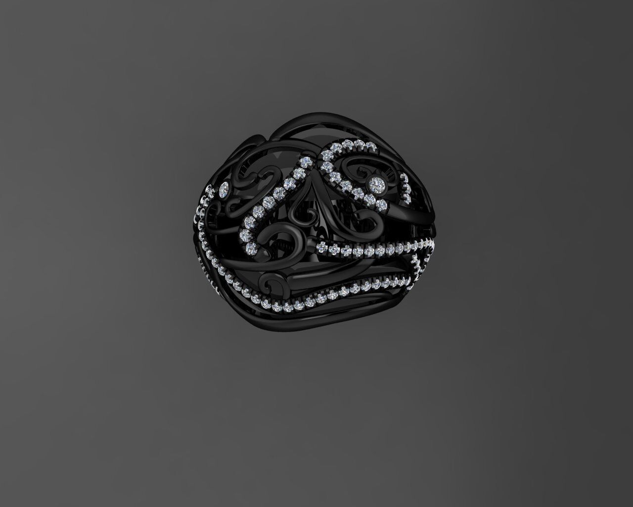 Women Ring 3D print model_26