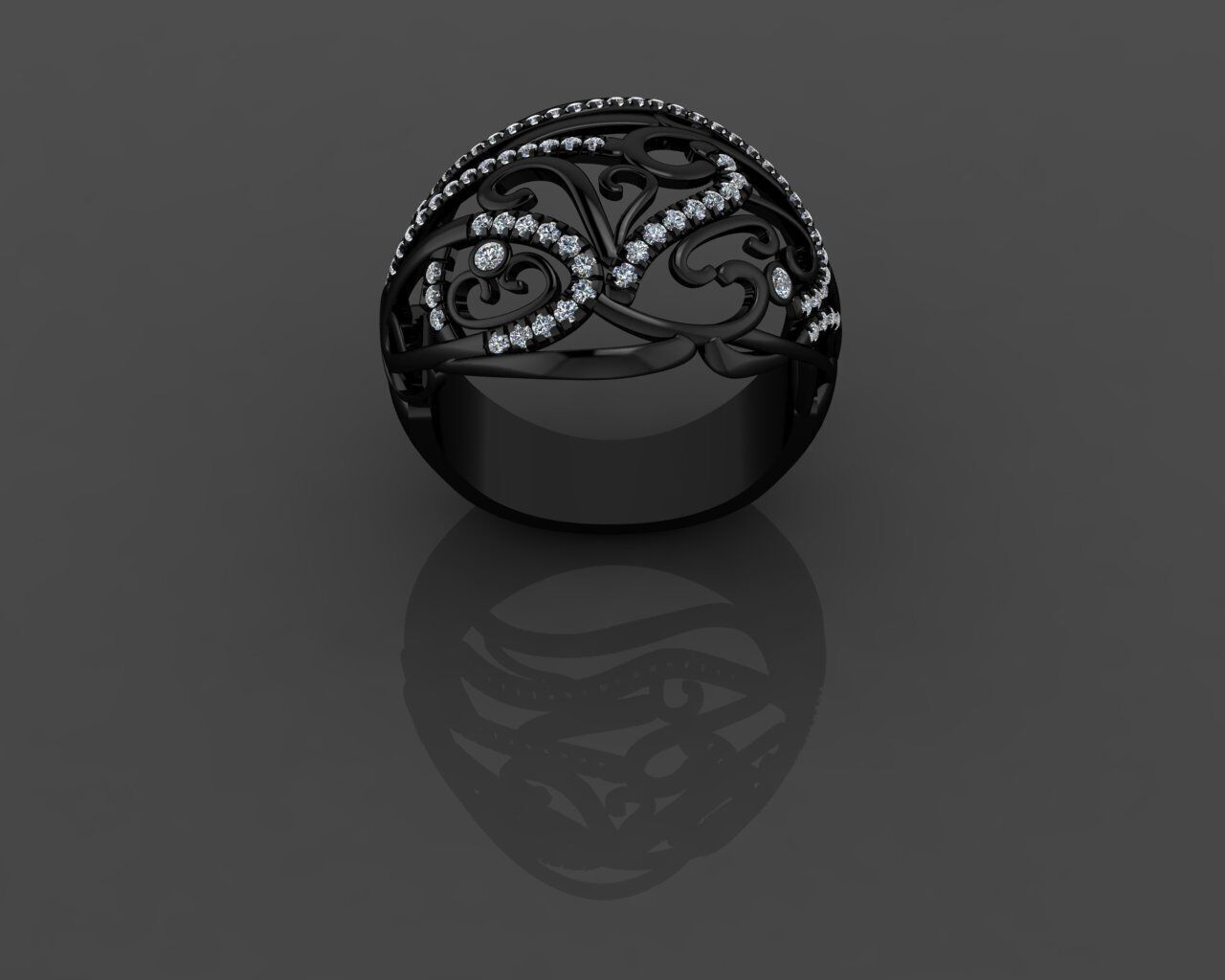 Women Ring 3D print model_30