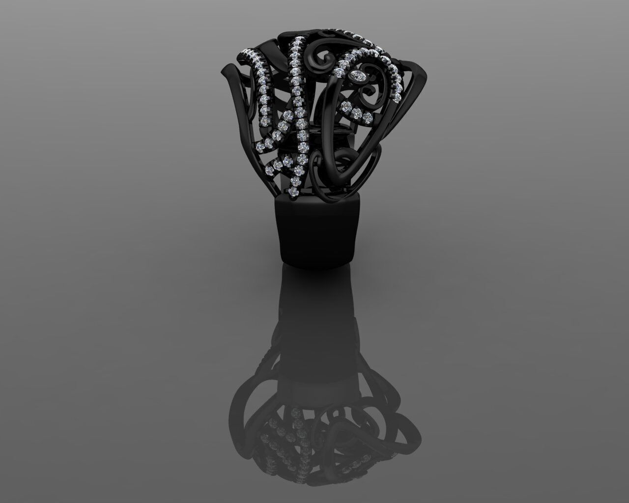 Women Ring 3D print model_28