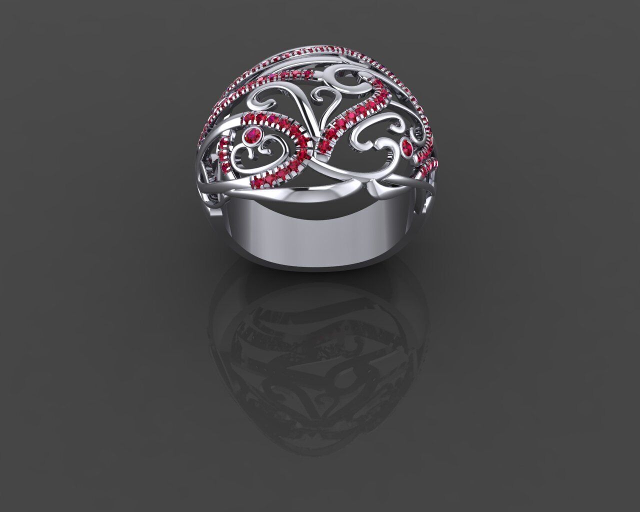 Women Ring 3D print model_14