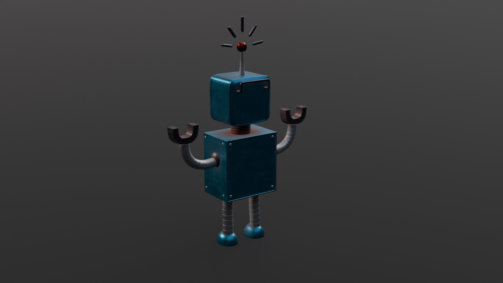 Robot Friend Low-poly 3D model_4
