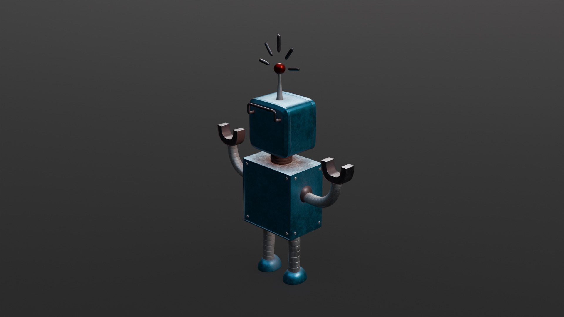 Robot Friend Low-poly 3D model_5