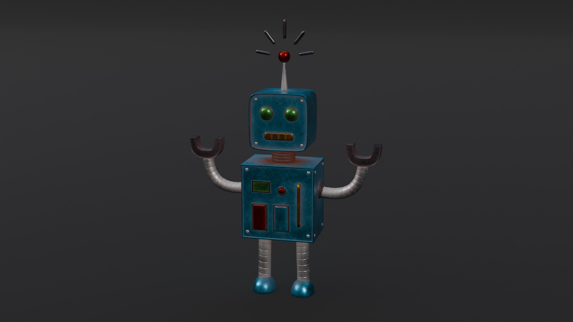 Robot Friend Low-poly 3D model_1