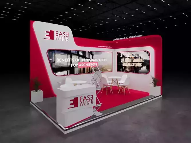 Exhibition Stand 5x3 2Sides D4V1 3D model 3D model