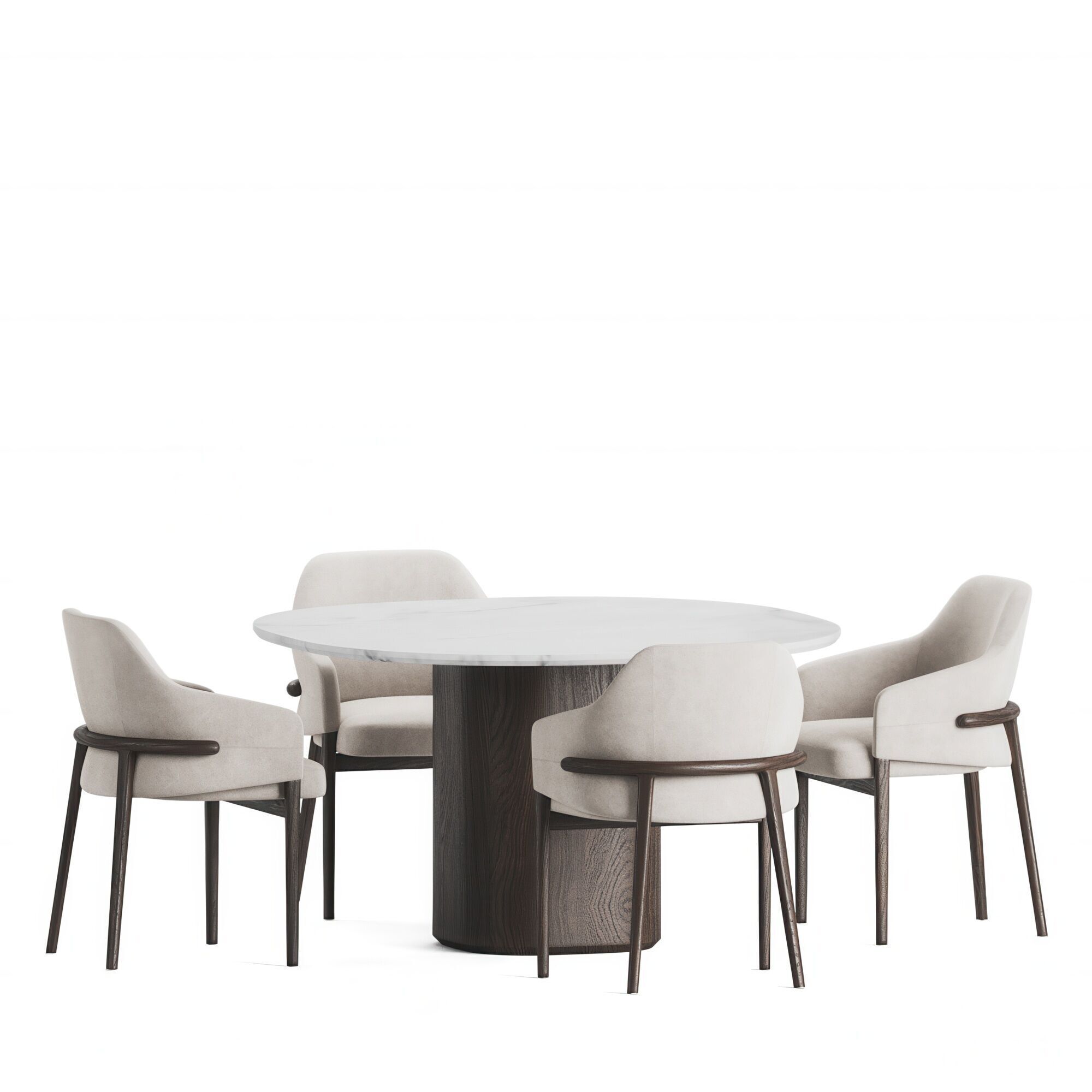 Dining Set 08 3D model_2