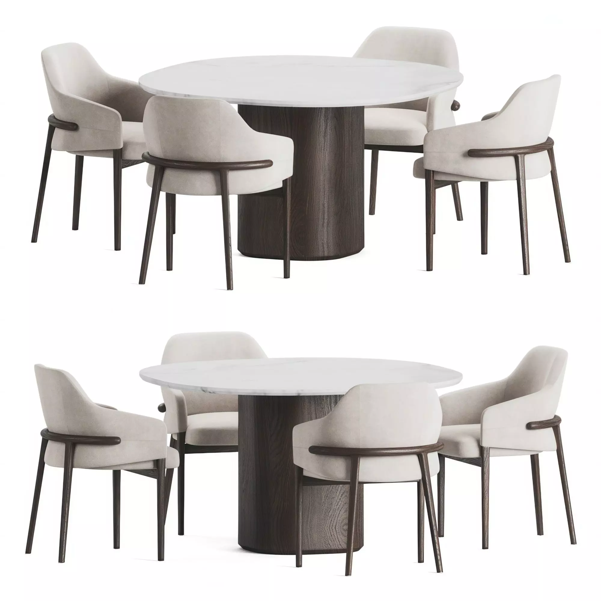 Dining Set 08 3D model_0