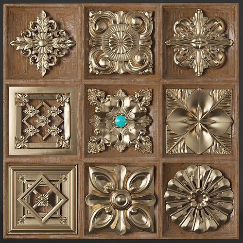 9square-ornament 3D model