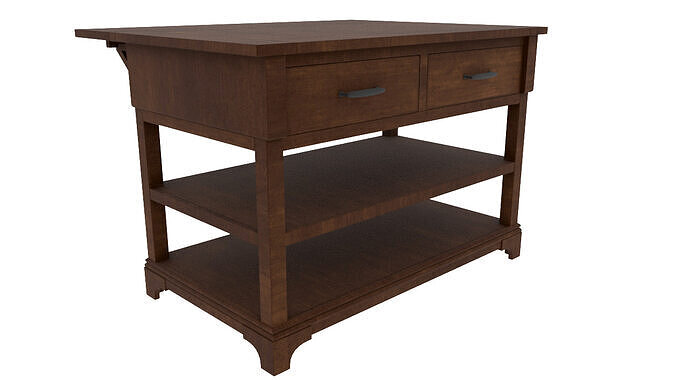 Wooden Table 3D Model 3D model