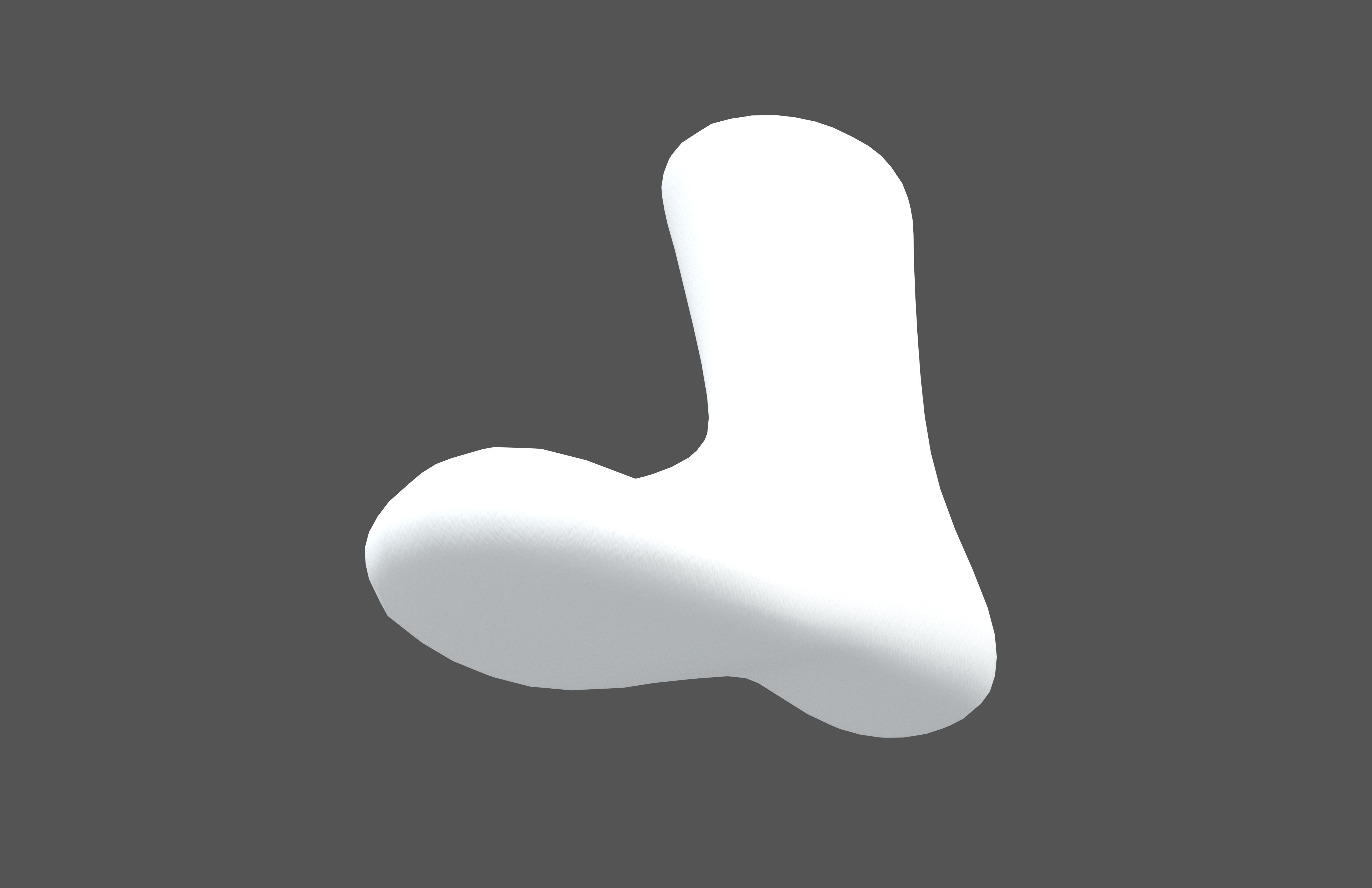 Sock Icon v2 001 Low-poly 3D model_3