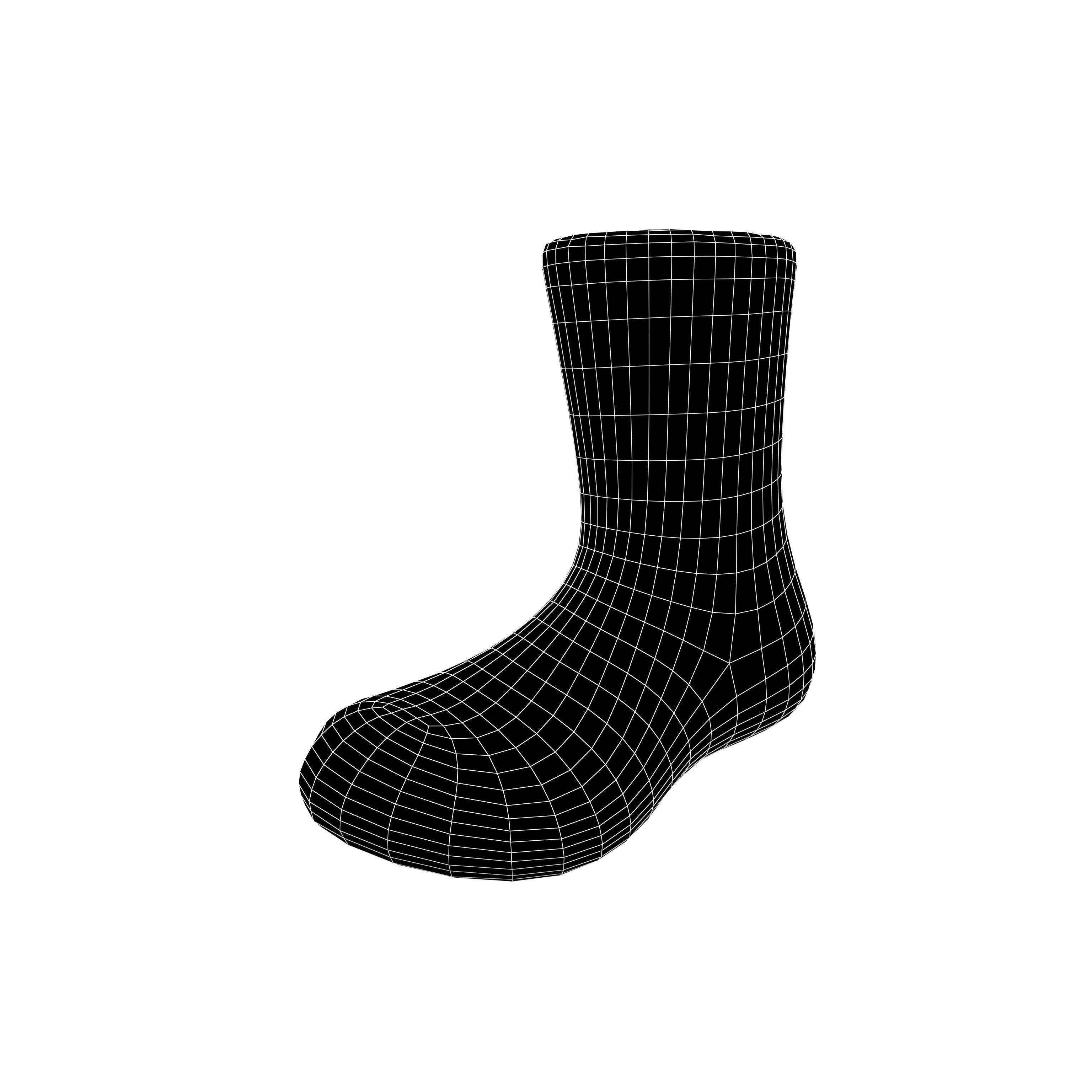 Sock Icon v2 003 Low-poly 3D model_4