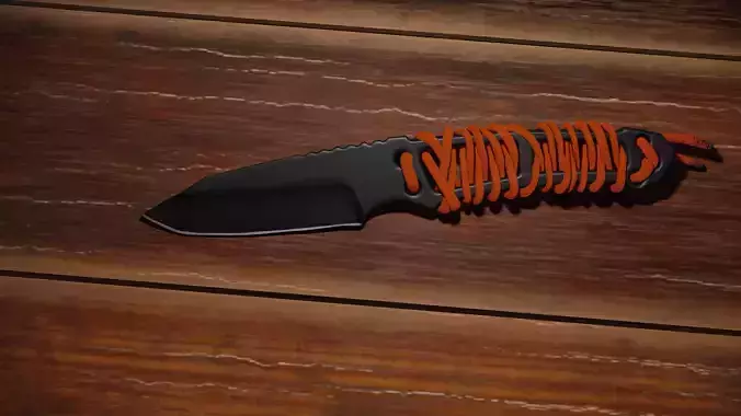 Knife with Rope Grip 3D Model