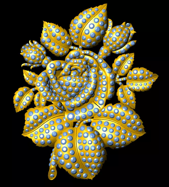 Rose pendant 3D print model_0