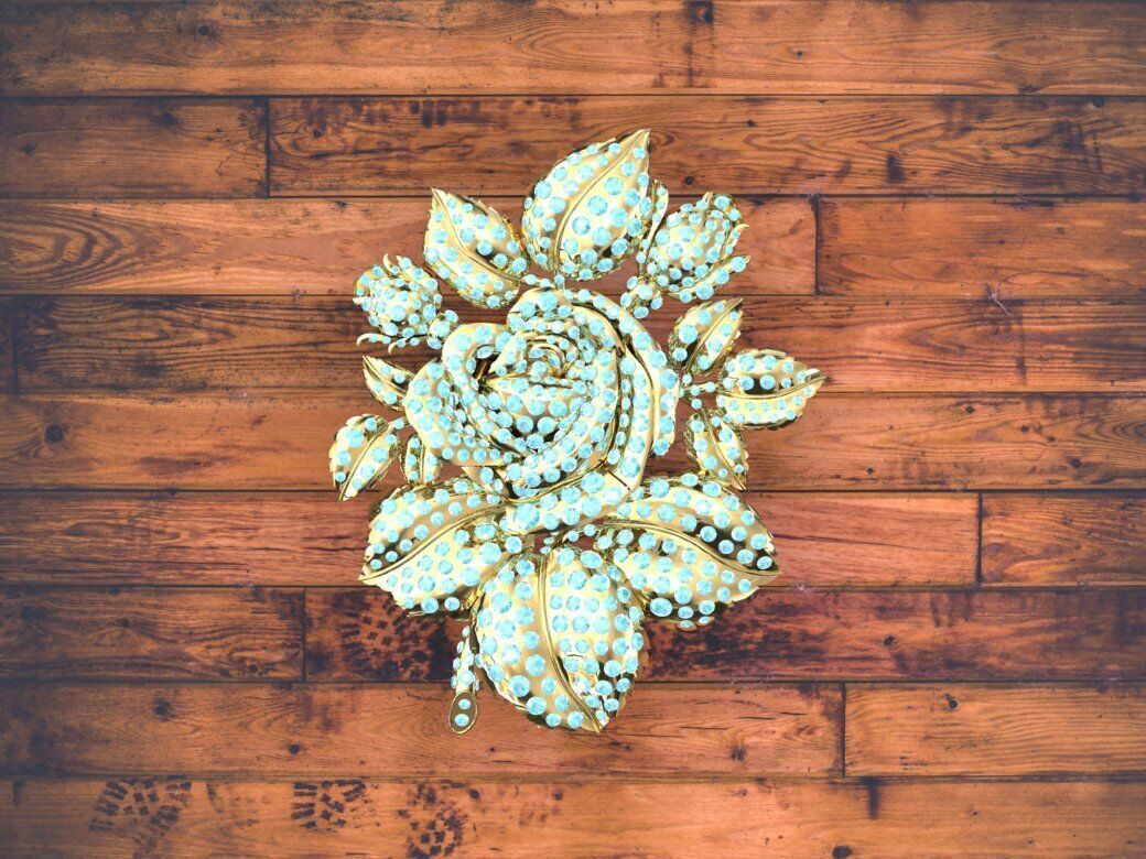 Rose pendant 3D print model_1