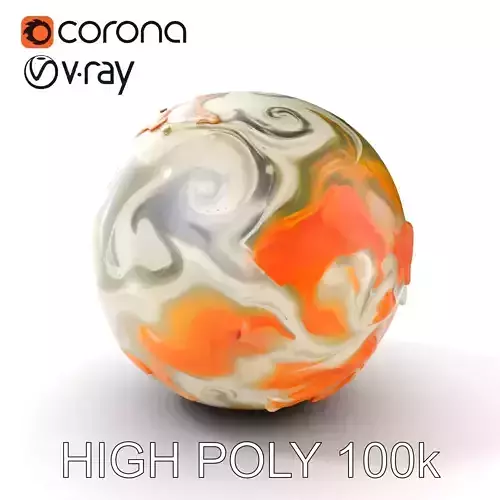 Abstract Planetary Sphere D Model Pack Low-poly 3D model