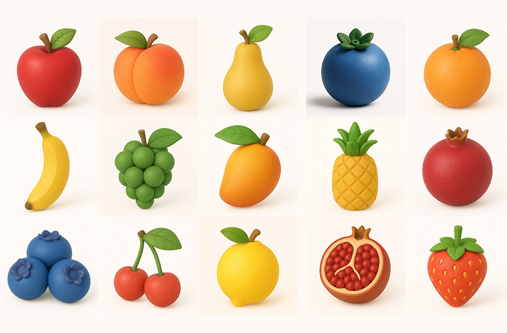 FRUIT FRIENDS PACK SET OF 15 PRINTABLE MODELS 3D print model_2
