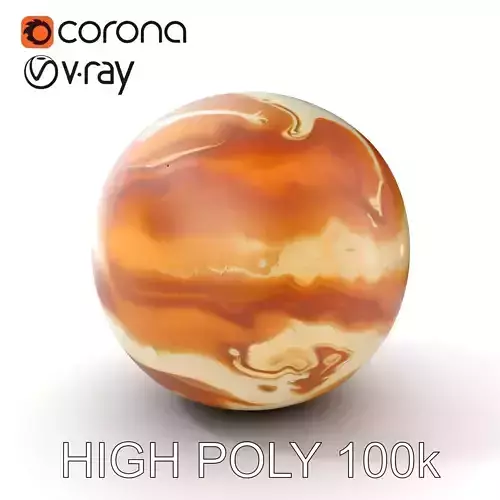Jupiter Planet Surface Model Pack for Space Simulations Low-poly 3D model