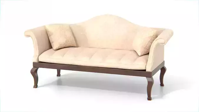 Vintage Camelback Settee Sofa