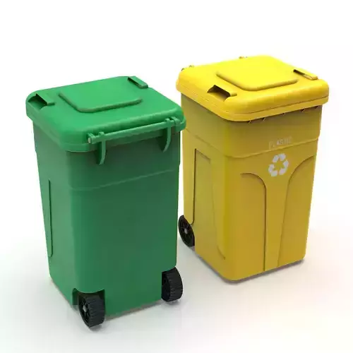 High Poly Wheeled Garbage Bin 