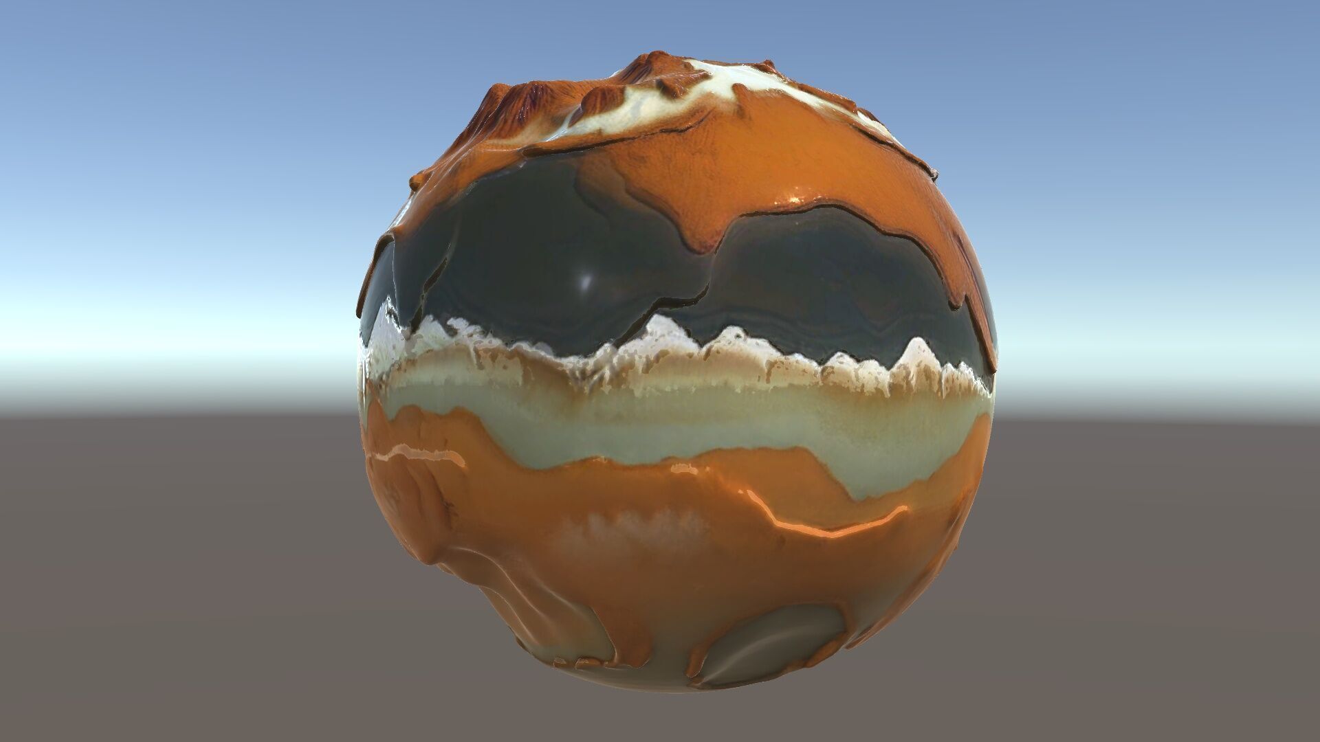 Planetary Terrain Sphere Model Pack Low-poly 3D model_6