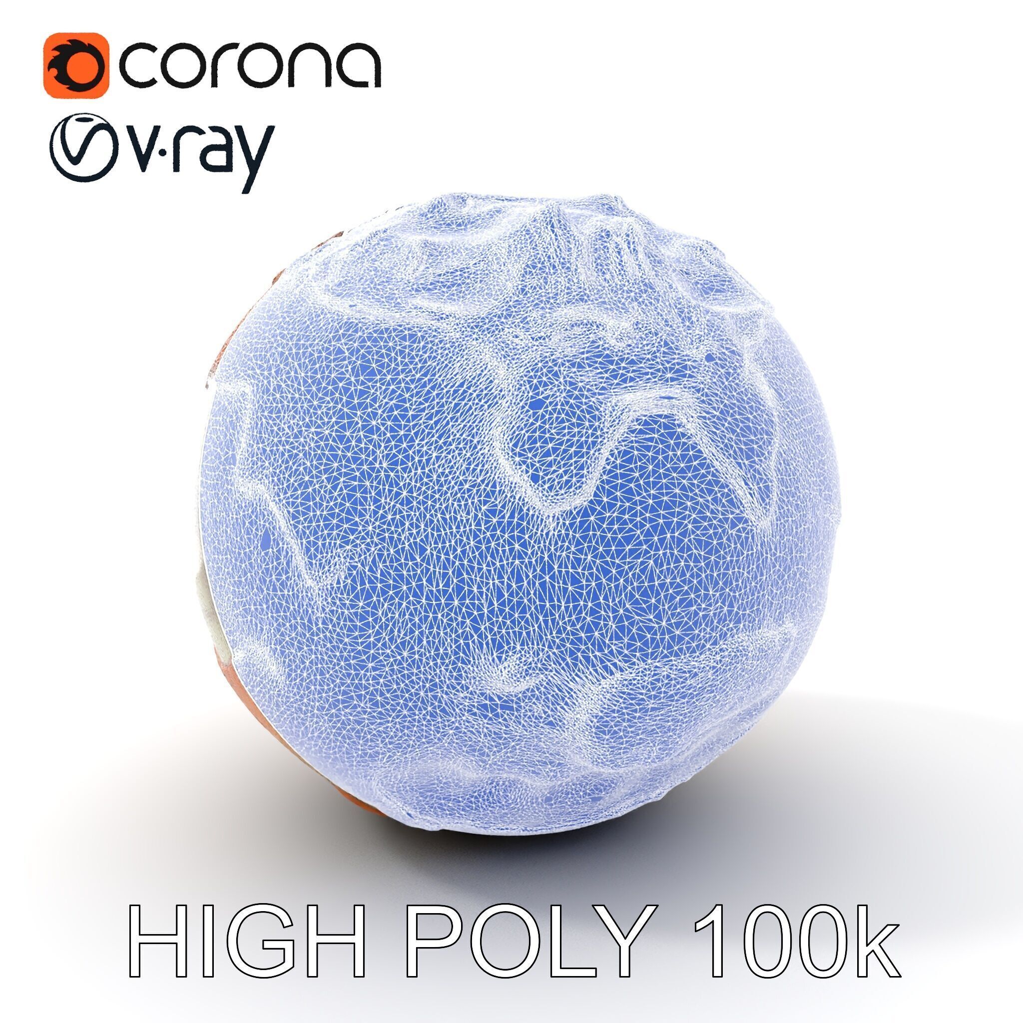 Planetary Terrain Sphere Model Pack Low-poly 3D model_30
