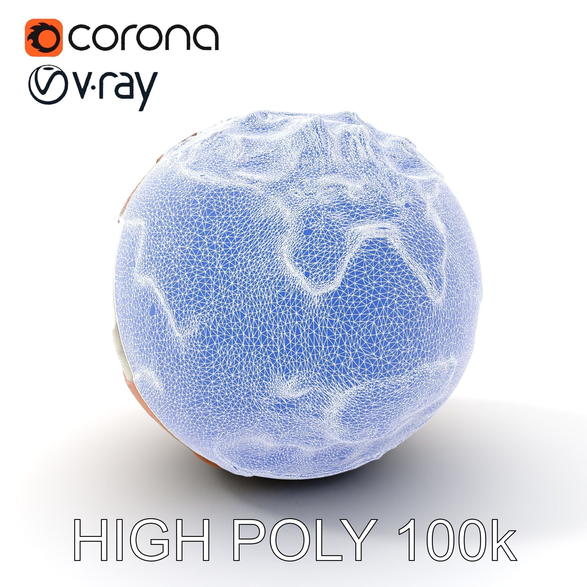 Planetary Terrain Sphere Model Pack Low-poly 3D model_34