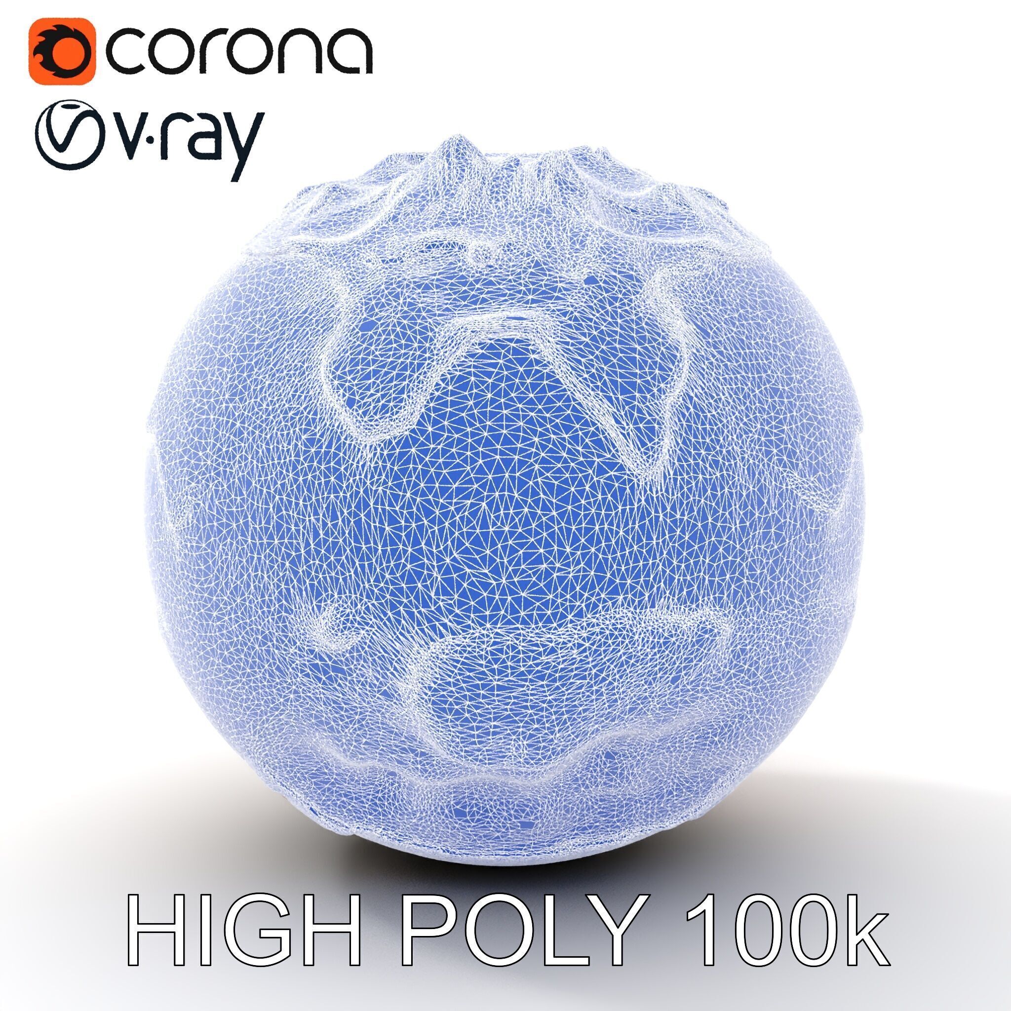 Planetary Terrain Sphere Model Pack Low-poly 3D model_29