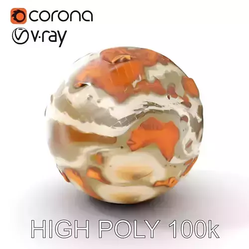 Detailed Topographic Globe Model Pack Low-poly 3D model