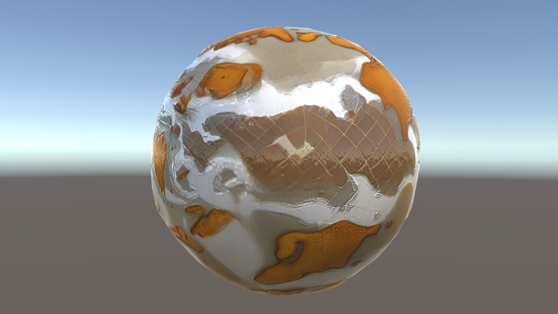 Detailed Topographic Globe Model Pack Low-poly 3D model_25