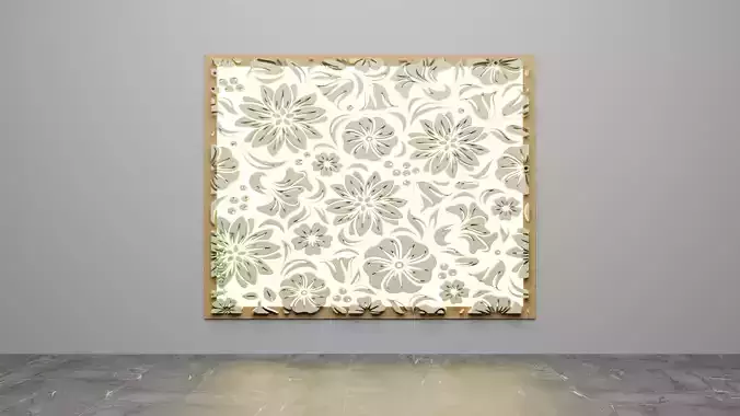 textured wall flower design