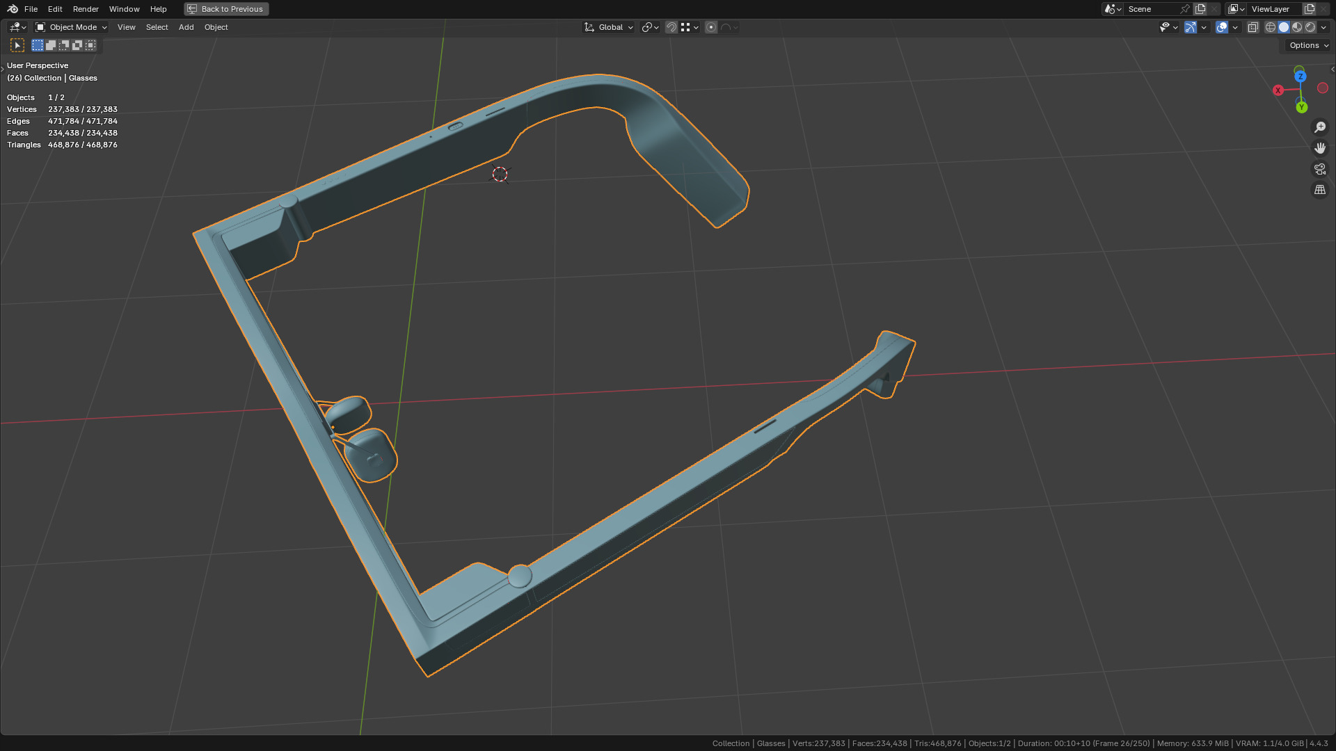 TCL Rayneo X2 AR Glasses 80 percent  similar 3D model_6