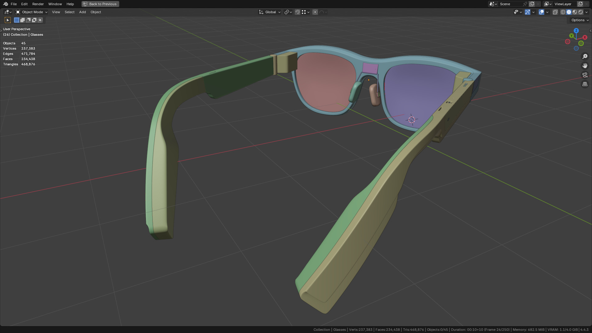 TCL Rayneo X2 AR Glasses 80 percent  similar 3D model_23