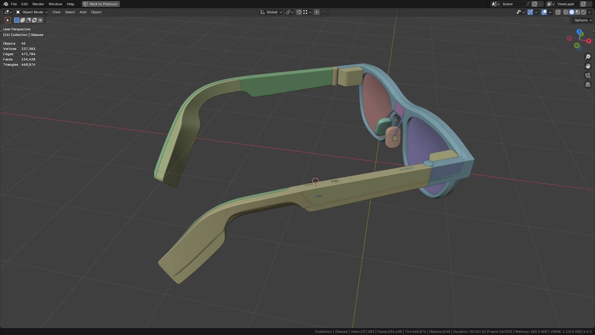 TCL Rayneo X2 AR Glasses 80 percent  similar 3D model_19