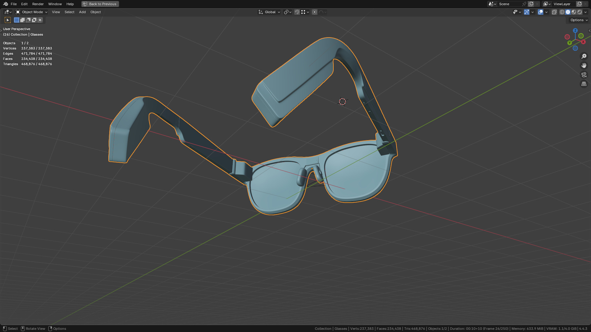 TCL Rayneo X2 AR Glasses 80 percent  similar 3D model_8
