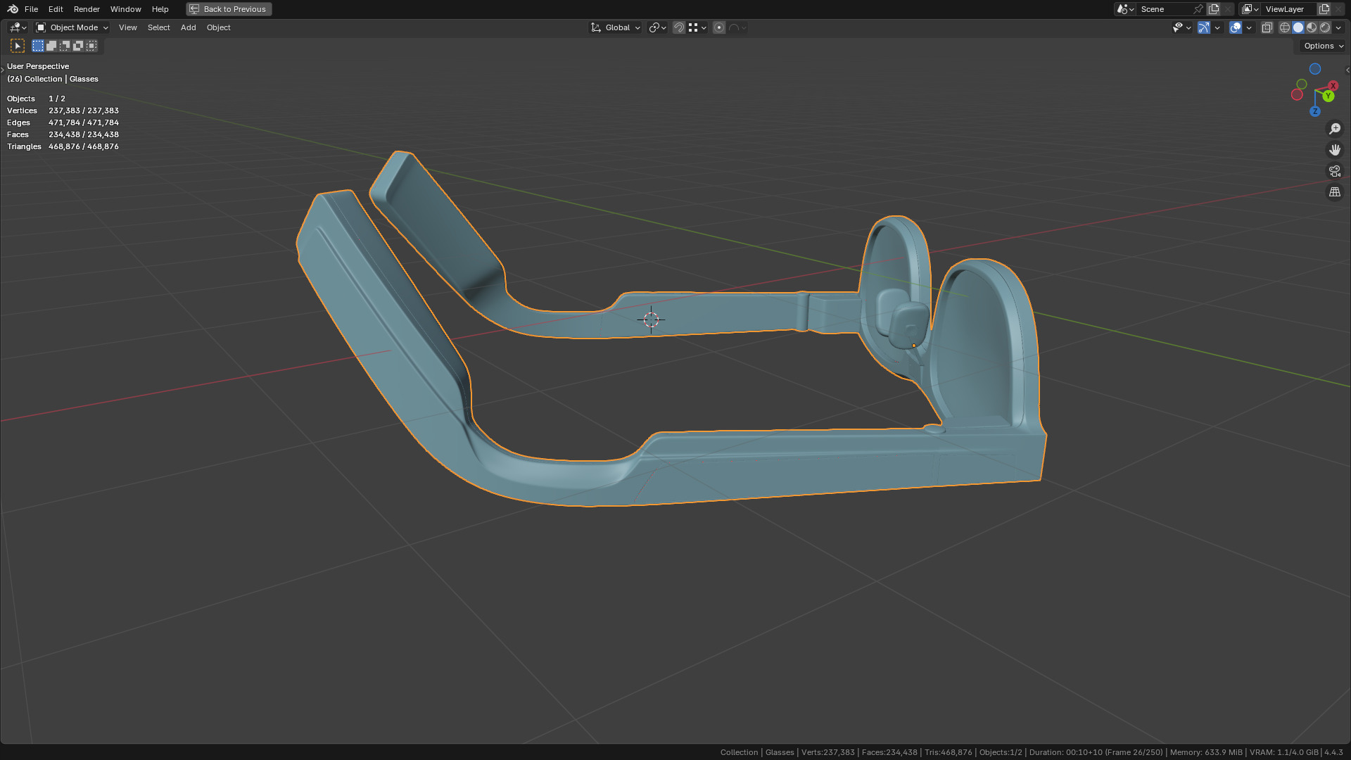 TCL Rayneo X2 AR Glasses 80 percent  similar 3D model_16