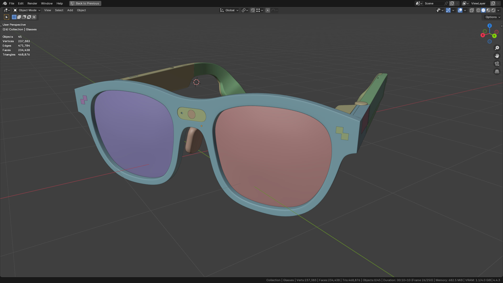 TCL Rayneo X2 AR Glasses 80 percent  similar 3D model_21