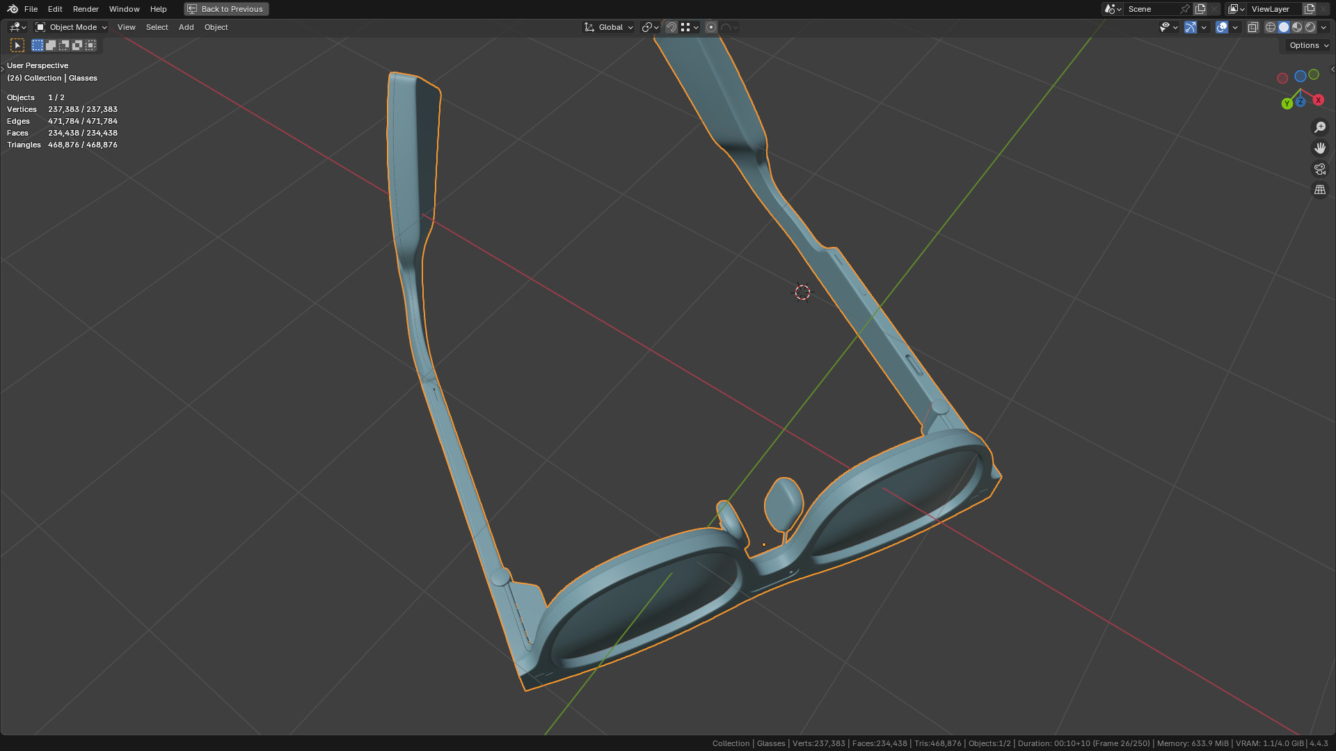TCL Rayneo X2 AR Glasses 80 percent  similar 3D model_15
