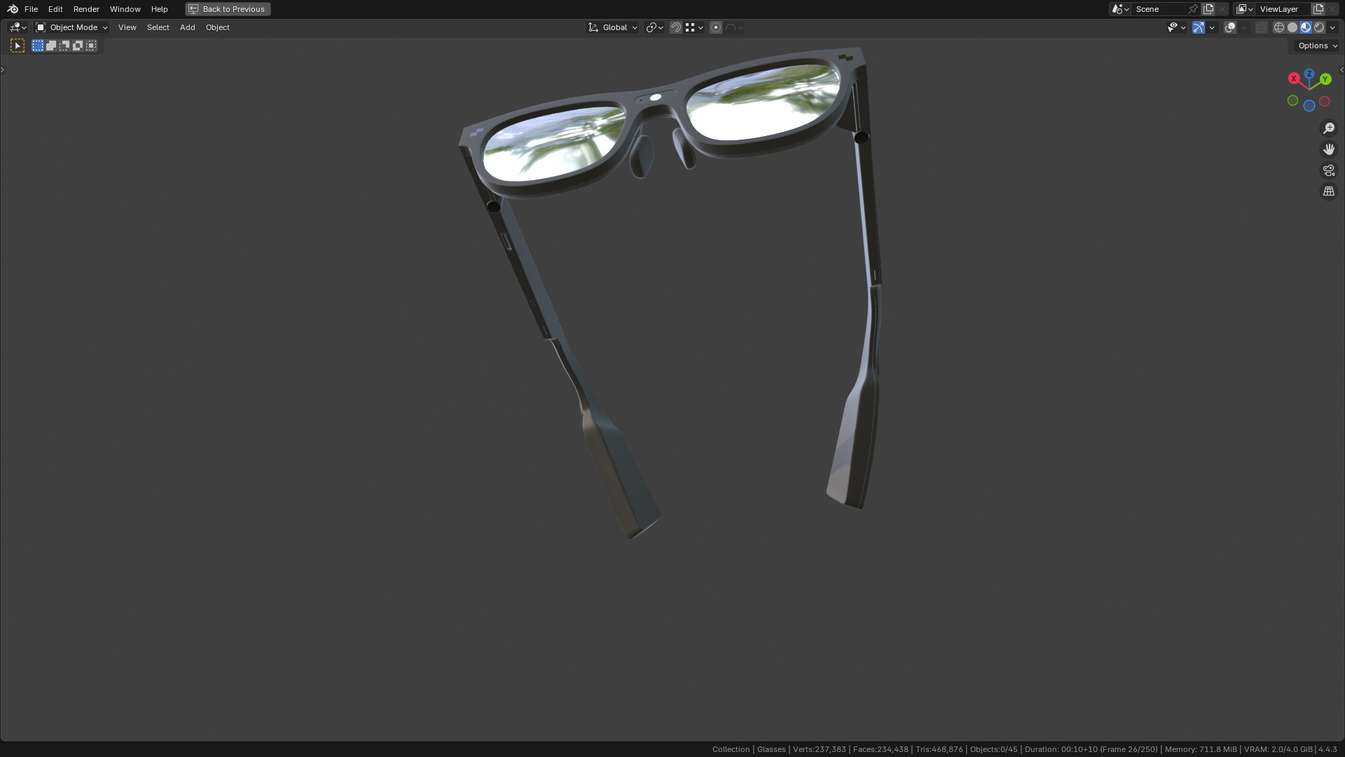 TCL Rayneo X2 AR Glasses 80 percent  similar 3D model_36