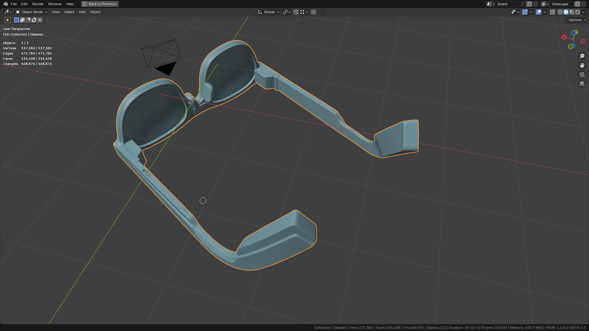 TCL Rayneo X2 AR Glasses 80 percent  similar 3D model_13