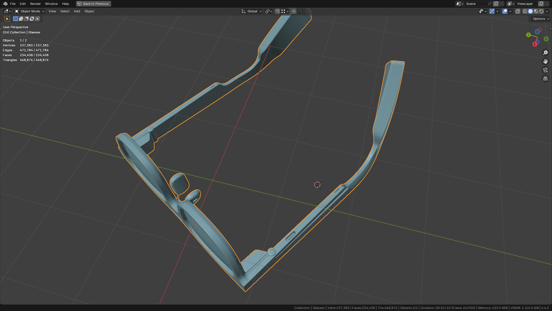 TCL Rayneo X2 AR Glasses 80 percent  similar 3D model_14