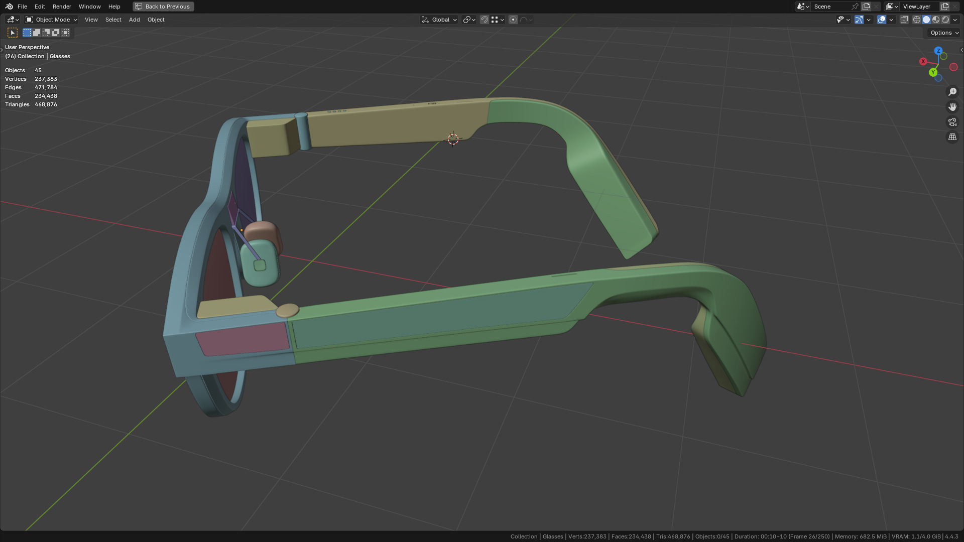 TCL Rayneo X2 AR Glasses 80 percent  similar 3D model_20