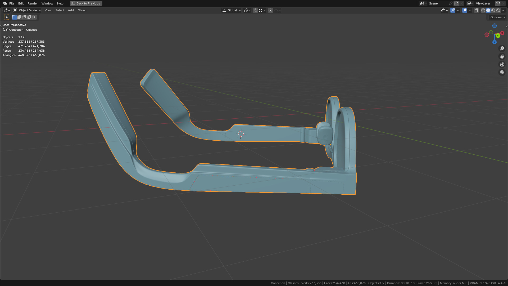 TCL Rayneo X2 AR Glasses 80 percent  similar 3D model_11