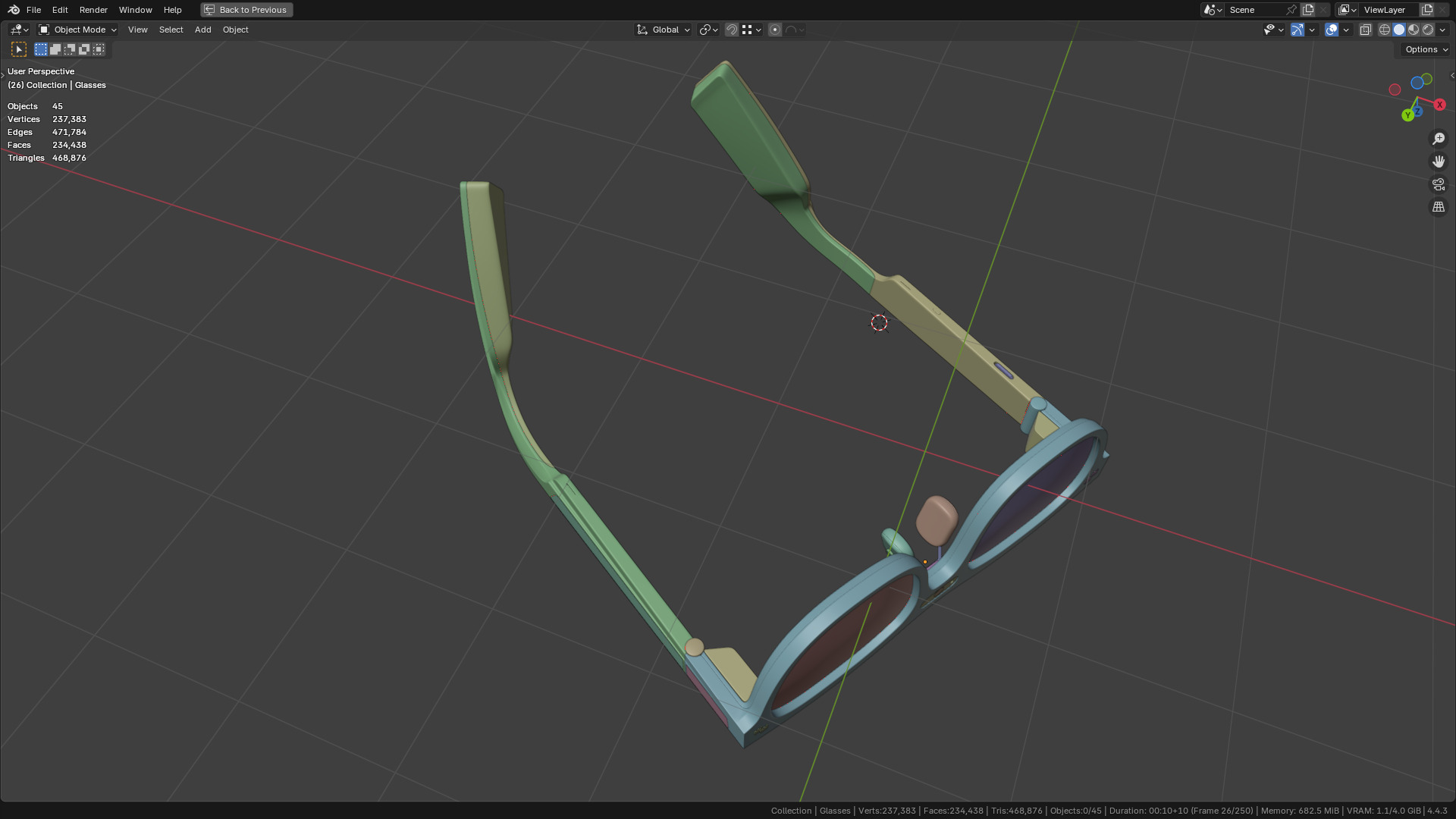 TCL Rayneo X2 AR Glasses 80 percent  similar 3D model_24