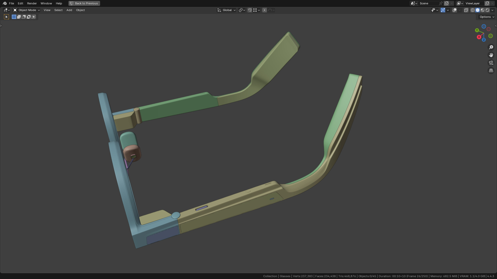TCL Rayneo X2 AR Glasses 80 percent  similar 3D model_25