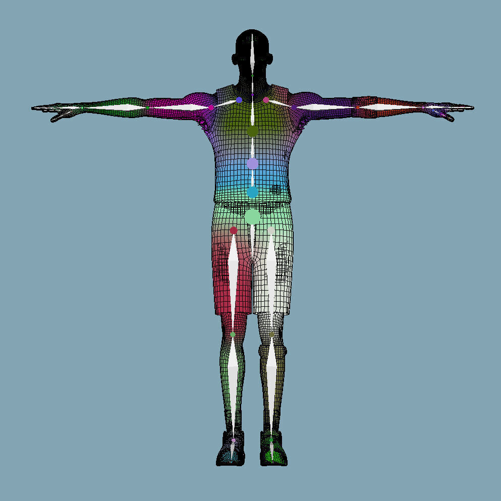 T-Pose Rigged Penny Hardaway Orlando Magic 1995 3D model_8