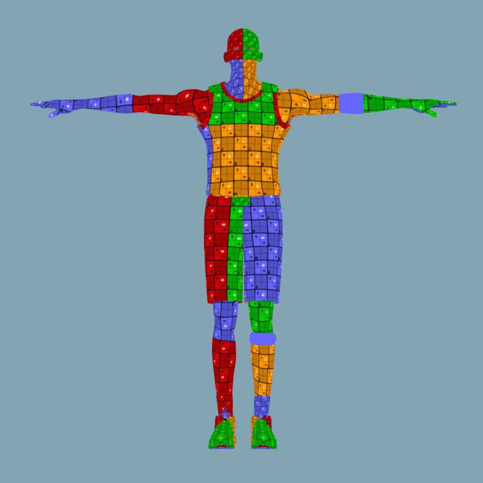 T-Pose Rigged Penny Hardaway Orlando Magic 1995 3D model_7