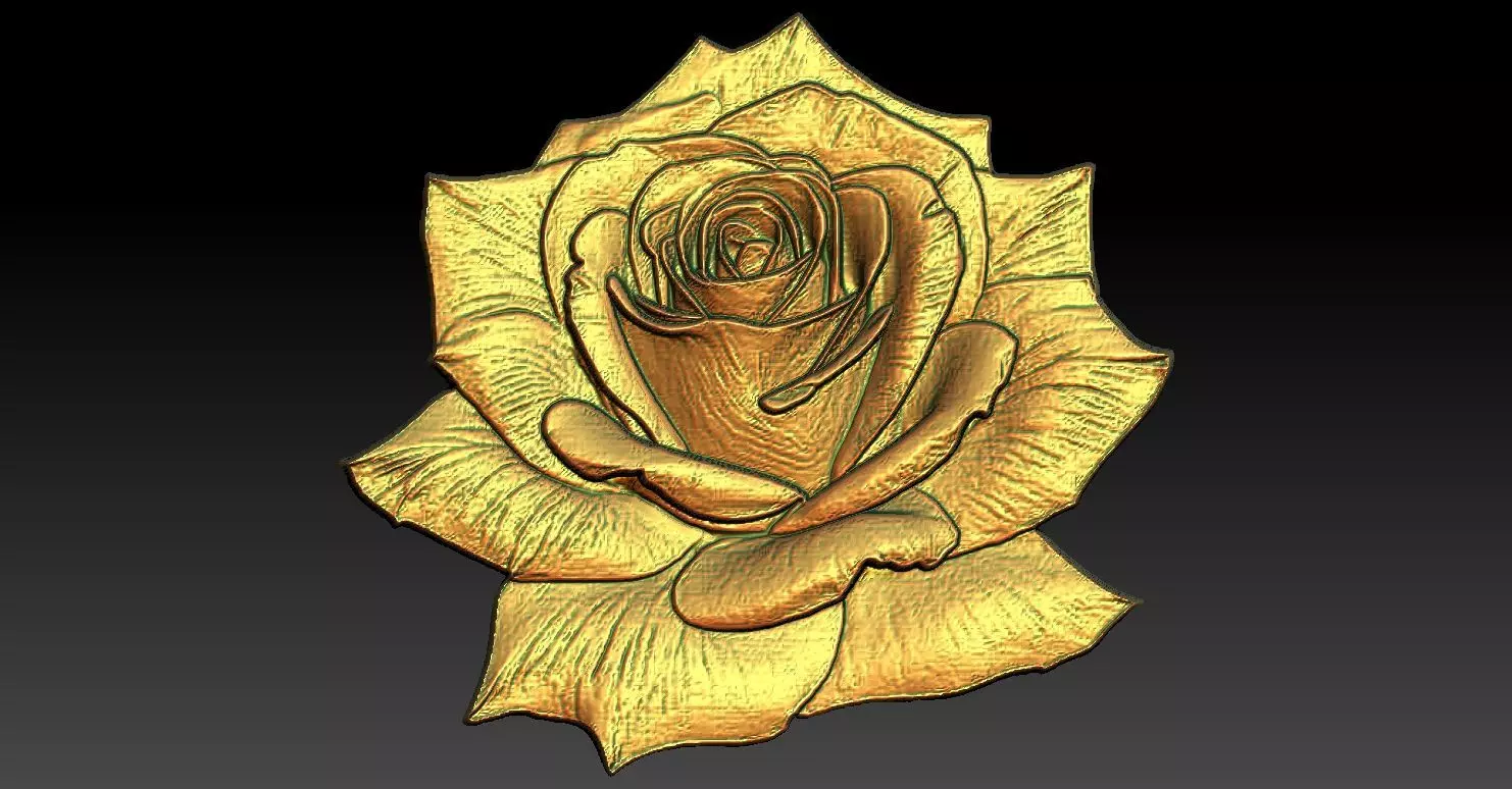 7 Rose CNC Relief Model 3D print model_0